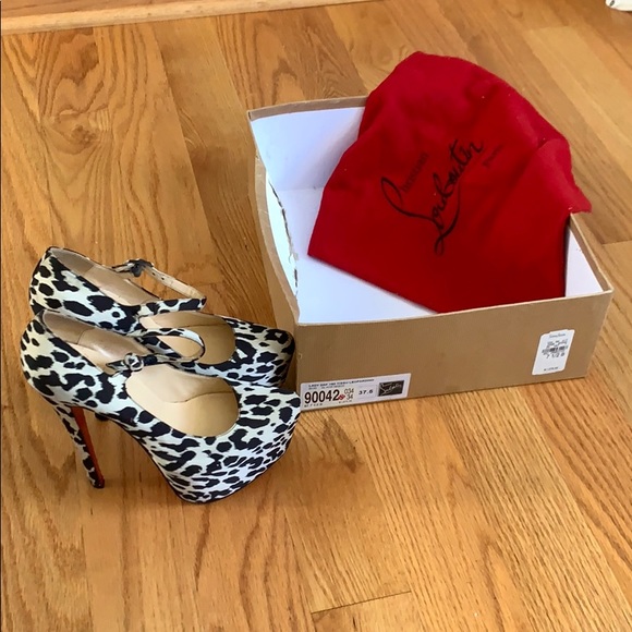 Christian Louboutin Daf 160 Tissu Leopardino - Picture 7 of 8